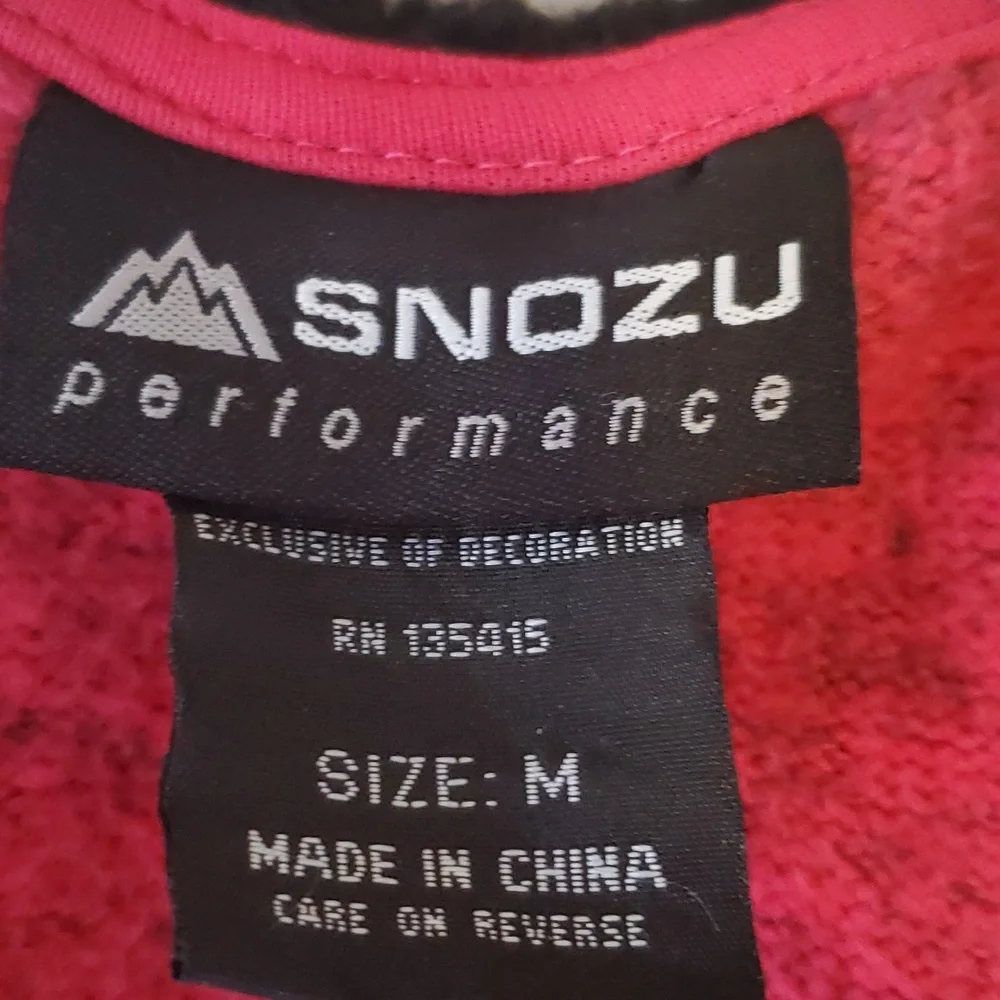 Snozu Performance Pink Zipup Outdoor Coat Jacket Women Hoodie‎ Size Medium